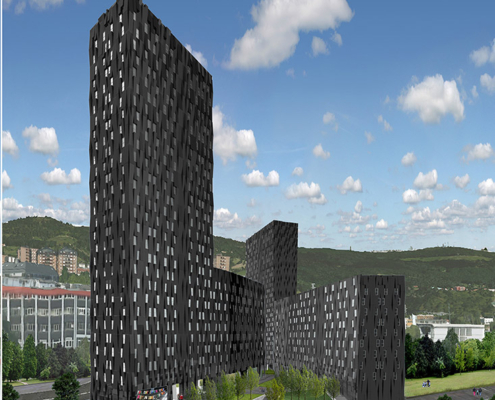Edificación de190 de VPO en Bolueta, Bilbao (Bizkaia). Segunda torre “passiv haus”